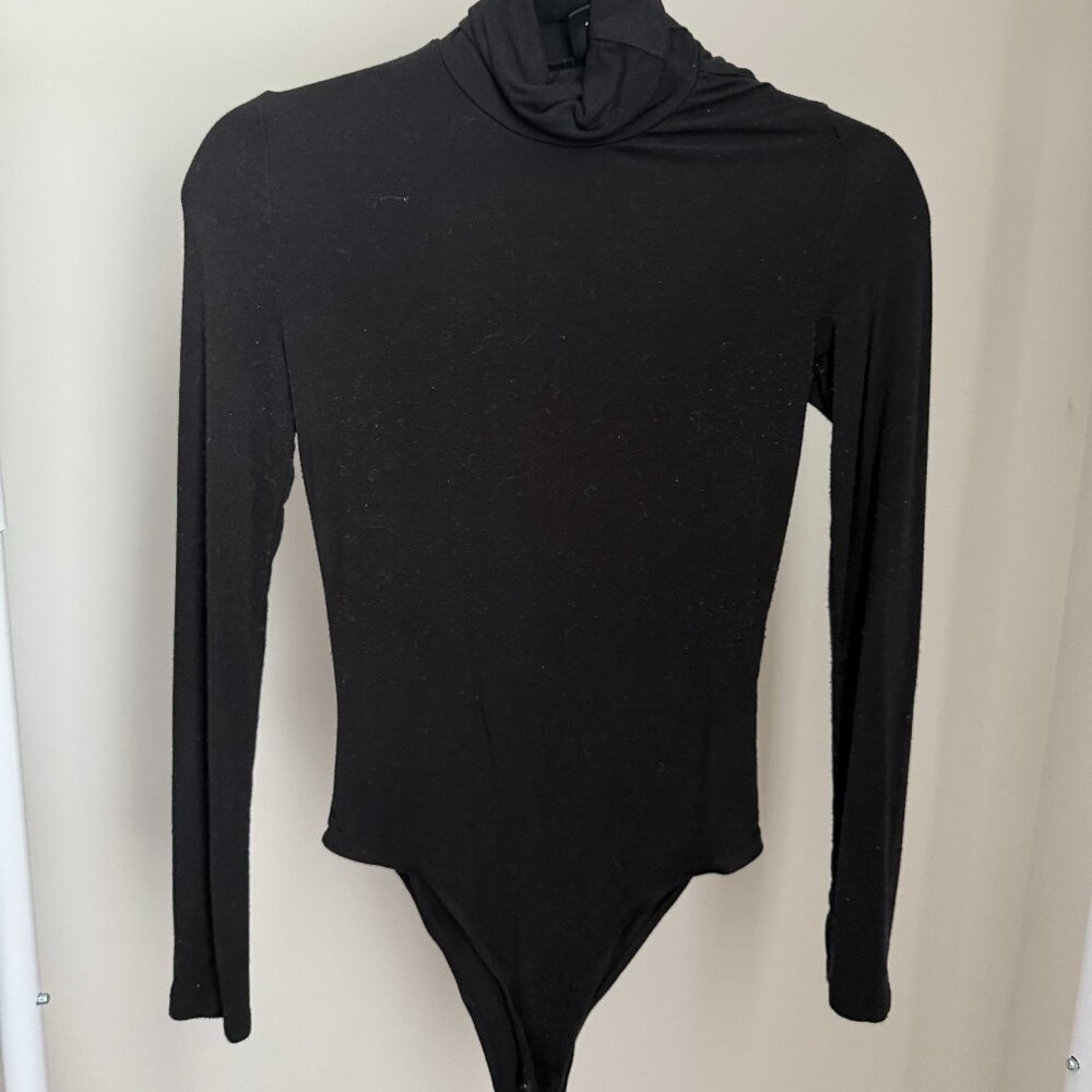 Black Turtle Neck Bodysuit